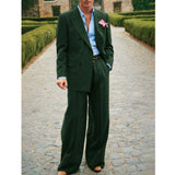 FOESCE Men's Striped Suit Two Piece Elegant Fashion Suit Casual Fashion Work Wear Party Dresses Men's Halloween Costume Mens Clothing