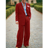 FOESCE Men's Striped Suit Two Piece Elegant Fashion Suit Casual Fashion Work Wear Party Dresses Men's Halloween Costume Mens Clothing