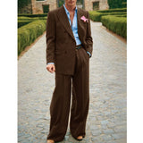 FOESCE Men's Striped Suit Two Piece Elegant Fashion Suit Casual Fashion Work Wear Party Dresses Men's Halloween Costume Mens Clothing