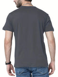 FOESCE Men's Summer Loose Fit 100% Cotton Best Dad EVER Print Casual Round Neck Short Sleeve T-shirt Top