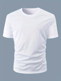 FOESCE Men's Summer Loose Fit 100% Cotton Best Dad EVER Print Casual Round Neck Short Sleeve T-shirt Top