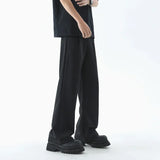 FOESCE Men's Wide Leg Pants Thin Man Black Comfortable Pant Summer Casual Streetwear Loose Trouser Japanese 5XL Trendy Fashion