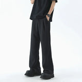 FOESCE Men's Wide Leg Pants Thin Man Black Comfortable Pant Summer Casual Streetwear Loose Trouser Japanese 5XL Trendy Fashion
