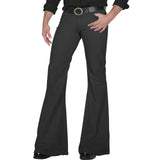 FOESCE Men's fashion Retro Disco Flared Pants Loose Stretch Vintage Trousers Fit Flared Comfortable Retro Stretch Twill Men's Trousers
