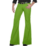 FOESCE Men's fashion Retro Disco Flared Pants Loose Stretch Vintage Trousers Fit Flared Comfortable Retro Stretch Twill Men's Trousers