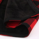 FOESCE Men's long sleeve shirt hoodie thick and fluffy warm fashion high quality comfortable soft clothes autumn winter plaid coat