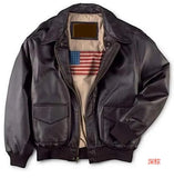 FOESCE Mens Winter Oversize Air Force Leather Jackets Men Retro Casual Pilot PU Leather Coats Outdoor Military Windproof Bomber Outwear