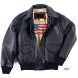 FOESCE Mens Winter Oversize Air Force Leather Jackets Men Retro Casual Pilot PU Leather Coats Outdoor Military Windproof Bomber Outwear