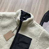 FOESCE Mens Winter Warm Reversible Jacket Cotton Jacket Harajuku Hip Hop Letter Embroidery Oversized Zipper Clothes Trendy Streetwear