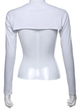 FOESCE Muslim Women's Elastic Modal Cotton Jersey Bolero Sleeve Long Arm Cover Shrug Shoulder Oversleeve Suncreen Wear Under T- shirt