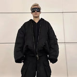FOESCE NIGO Men's Women's Spring And Autumn Fashion Doing Old Zipper Splicing Hooded Loose Long Sleeve Pilot Jacket Coat Ngvp #nigo8589