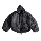 FOESCE NIGO Men's Women's Spring And Autumn Fashion Doing Old Zipper Splicing Hooded Loose Long Sleeve Pilot Jacket Coat Ngvp #nigo8589