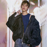 FOESCE NIGO Men's Women's Spring And Autumn Fashion Doing Old Zipper Splicing Hooded Loose Long Sleeve Pilot Jacket Coat Ngvp #nigo8589