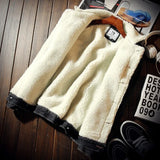 FOESCE New 2025 Men's Warm Denim Jackets Winter Thick Fleece Jeans Jacket Male Lapel Button Casual Slim Outwear Windbreaker Cowboy Coat