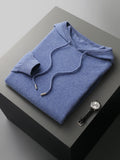 FOESCE New Autumn Winter Men's Cashmere Hoodie Sweater 100% Merino Wool Hooded Pullover Large Size Knitwear Quality Soft Casual Jumpers