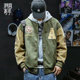 FOESCE New Baseball Jacket Men Fashion Embroidered Jackets Coats High Street Outwear Man Bomber Jacket Hip Hop Clothing Top