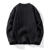 FOESCE New Fashion Men O-Neck Knitted Sweaters Pullovers Man Outwear Casual Sweaters Quality Male Loose Pullovers Winter Clothing 3XL