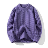 FOESCE New Fashion Men O-Neck Knitted Sweaters Pullovers Man Outwear Casual Sweaters Quality Male Loose Pullovers Winter Clothing 3XL