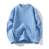 FOESCE New Fashion Men O-Neck Knitted Sweaters Pullovers Man Outwear Casual Sweaters Quality Male Loose Pullovers Winter Clothing 3XL