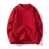 FOESCE New Fashion Men O-Neck Knitted Sweaters Pullovers Man Outwear Casual Sweaters Quality Male Loose Pullovers Winter Clothing 3XL