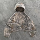 FOESCE New Harajuku Hip-hop Gothic Akimbo Fashion Camouflage Leaf Loose Coats Jacket Mens Y2K Retro Couple Casual American Streetwear