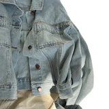 FOESCE New Ins Korean Wash Cotton Retro Denim Jacket Women's Spring and Autumn Thin Korean Version Loose Short Long Sleeve Shirt