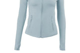FOESCE New Patter  Defines Women Sport Jacket Tight-fitting Thin Sportswear Coat Training Running Gym Yoga Solid Color Cardigan Jackets