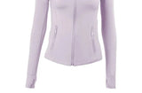 FOESCE New Patter  Defines Women Sport Jacket Tight-fitting Thin Sportswear Coat Training Running Gym Yoga Solid Color Cardigan Jackets
