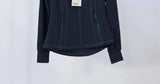FOESCE New Patter  Defines Women Sport Jacket Tight-fitting Thin Sportswear Coat Training Running Gym Yoga Solid Color Cardigan Jackets