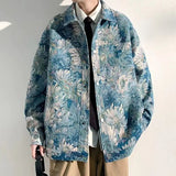 FOESCE New Thin Printed Jacket Men Casual Fashion Brand Trendy Versatile Baseball Wear