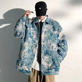 FOESCE New Thin Printed Jacket Men Casual Fashion Brand Trendy Versatile Baseball Wear