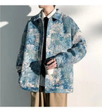 FOESCE New Thin Printed Jacket Men Casual Fashion Brand Trendy Versatile Baseball Wear