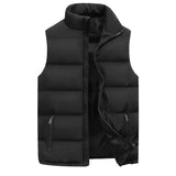 FOESCE New Winter Fashion Wool Vest Male Cotton-Padded Vests Coats Men Sleeveless Vest Jackets Warm Waistcoats Clothing Plus S-6XL