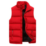 FOESCE New Winter Fashion Wool Vest Male Cotton-Padded Vests Coats Men Sleeveless Vest Jackets Warm Waistcoats Clothing Plus S-6XL