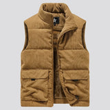 FOESCE New Winter Fashion Wool Vest Male Cotton-Padded Vests Coats Men Sleeveless Vest Jackets Warm Waistcoats Clothing Plus S-6XL