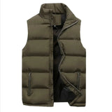 FOESCE New Winter Fashion Wool Vest Male Cotton-Padded Vests Coats Men Sleeveless Vest Jackets Warm Waistcoats Clothing Plus S-6XL