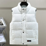 FOESCE New Winter Fashion Wool Vest Male Cotton-Padded Vests Coats Men Sleeveless Vest Jackets Warm Waistcoats Clothing Plus S-6XL