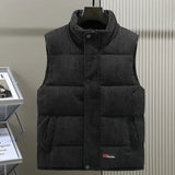 FOESCE New Winter Fashion Wool Vest Male Cotton-Padded Vests Coats Men Sleeveless Vest Jackets Warm Waistcoats Clothing Plus S-6XL