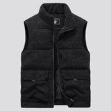 FOESCE New Winter Fashion Wool Vest Male Cotton-Padded Vests Coats Men Sleeveless Vest Jackets Warm Waistcoats Clothing Plus S-6XL