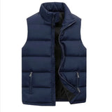 FOESCE New Winter Fashion Wool Vest Male Cotton-Padded Vests Coats Men Sleeveless Vest Jackets Warm Waistcoats Clothing Plus S-6XL