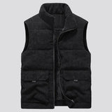 FOESCE New Winter Fashion Wool Vest Male Cotton-Padded Vests Coats Men Sleeveless Vest Jackets Warm Waistcoats Clothing Plus S-6XL