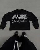 FOESCE Oversized Letter Embroidery Hot Diamond Pattern Polo Shirt New Double Layer Long Sleeved Graphic T Shirt Sweatshirt Streetwear