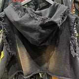 FOESCE Personalized Fashion Ripped Pullover Hoodie Men Y2k Fashion Brand Loose High Street Fashion Sweatshirt Casual Clothing Women