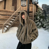 FOESCE Pi Shuai Coat 2025 Winter Autumn/Winter New Men New Style Fox Imitation Fur Coat Leather Fashion Loose Thick Warm Coat Commuter