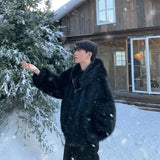 FOESCE Pi Shuai Coat 2025 Winter Autumn/Winter New Men New Style Fox Imitation Fur Coat Leather Fashion Loose Thick Warm Coat Commuter