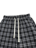 FOESCE Plaid Pattern Joggers, Men's Casual Loose Fit Waist Drawstring Pants For Spring Summer