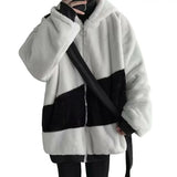 FOESCE Popular Baggy Sweatshirt Coat Autumn Winter Men Sweatshirt Loose Fluffy Hooded Jacket Sweatshirt Coat  Coldproof