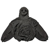 FOESCE Retro Harajuku Scissorhand Design Casual Loose Oversized Hoodie Men Y2K Street Hip-hop Fashion Versatile Sweatshirt Women