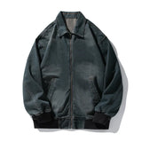 FOESCE Retro Motorcycle Jacket Denim Spring and Autumn Machine Loose Breathable and Comfortable Motorcycle Riding Equipment Jacket