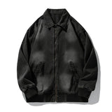 FOESCE Retro Motorcycle Jacket Denim Spring and Autumn Machine Loose Breathable and Comfortable Motorcycle Riding Equipment Jacket